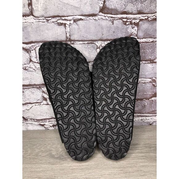 Birkenstock Arizona Black Suede Leather Strap Slides Sandals Women Sz 41EU/10M - Picture 9 of 16